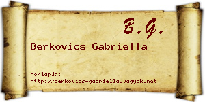 Berkovics Gabriella névjegykártya