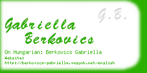 gabriella berkovics business card